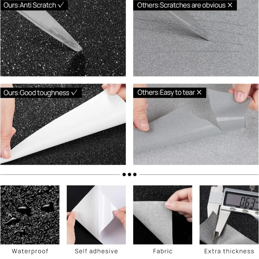 Self-Adhesive Black Decorative Roll - Easy DIY